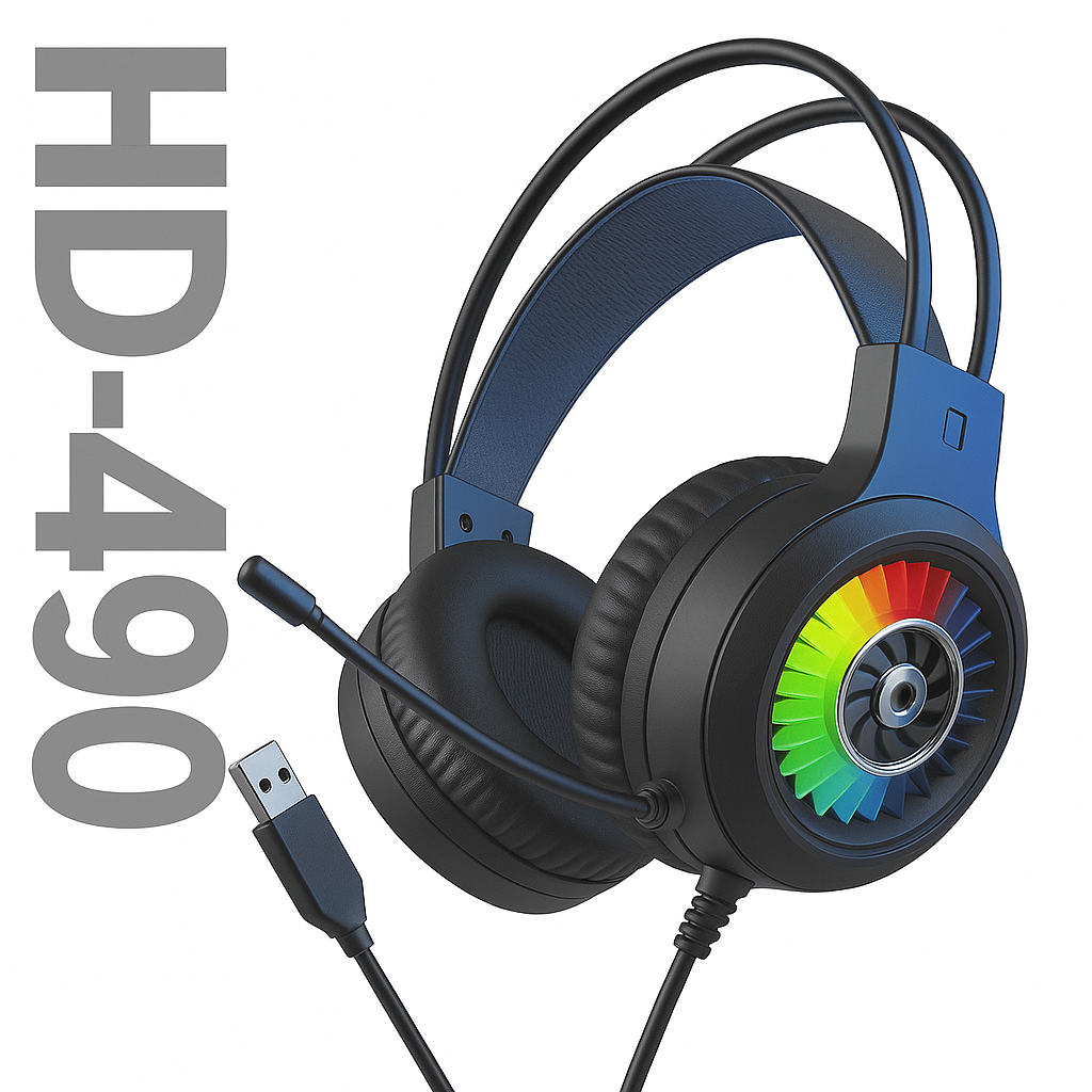 Audífonos Gamer Apedra HD-490 con Luz LE