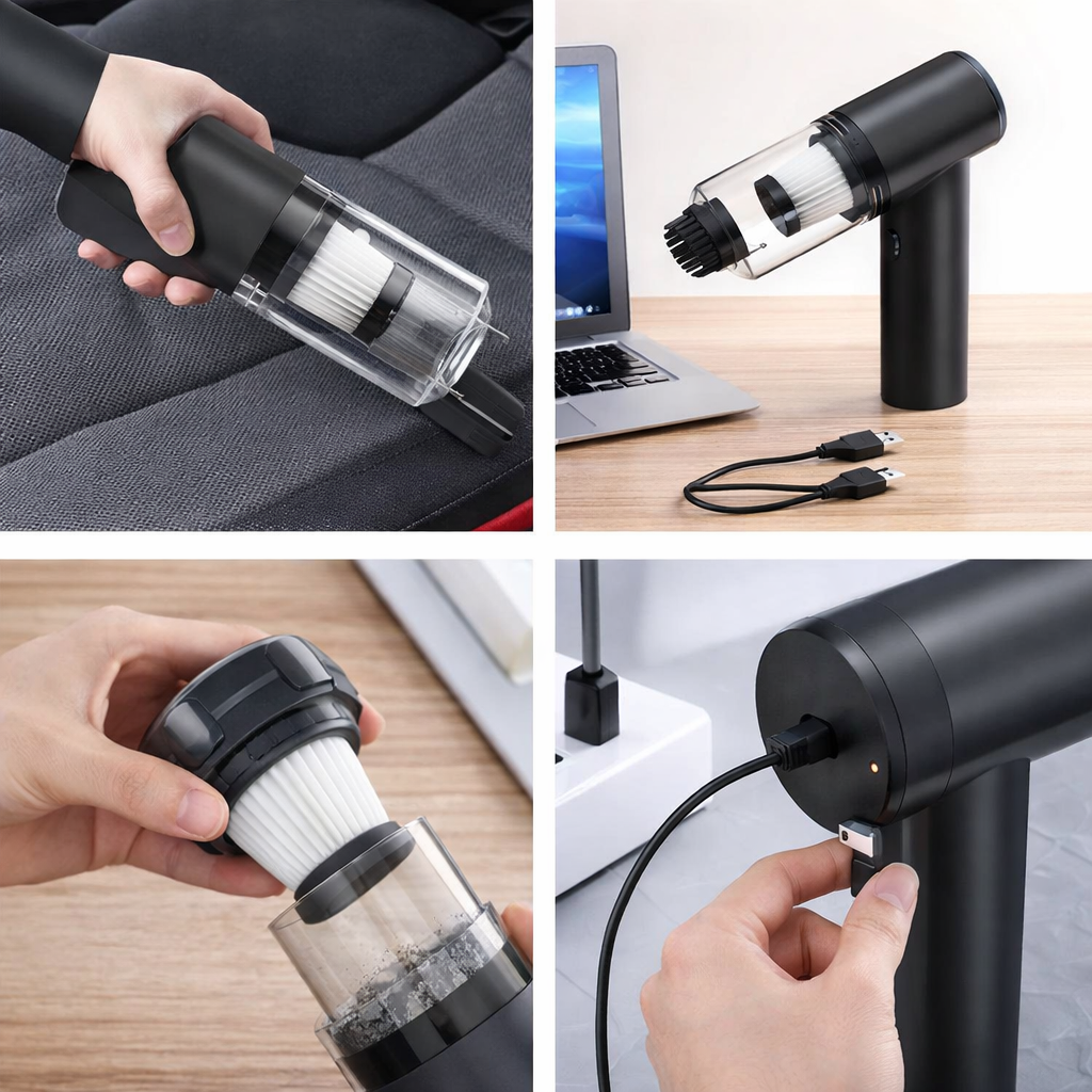 Aspiradora y Sopladora de Mano Inalámbrica y Portátil